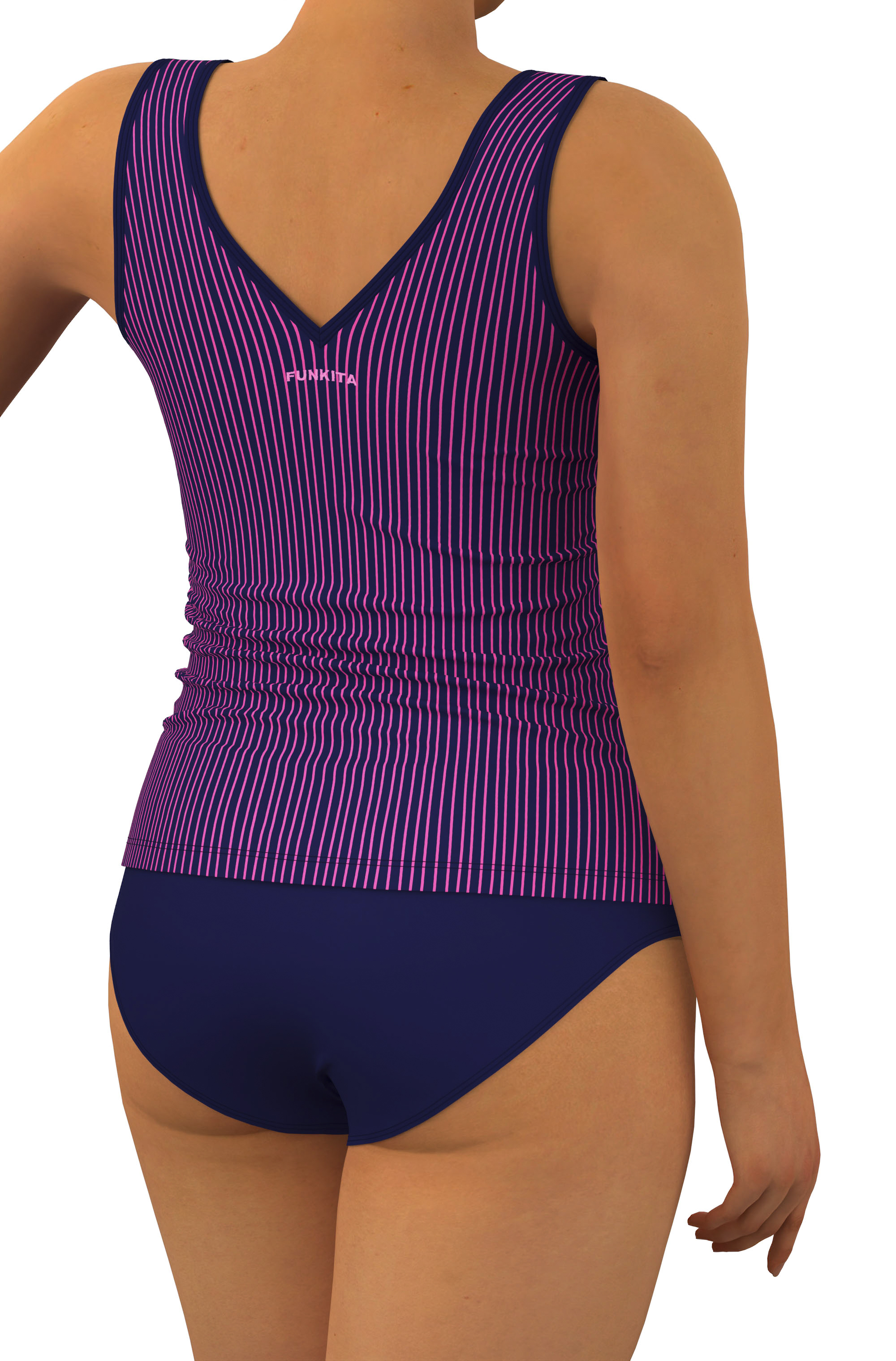 Купальник FUNKITA с поддержкой Peach Tea (Zip Front Tankini Top & Brief)