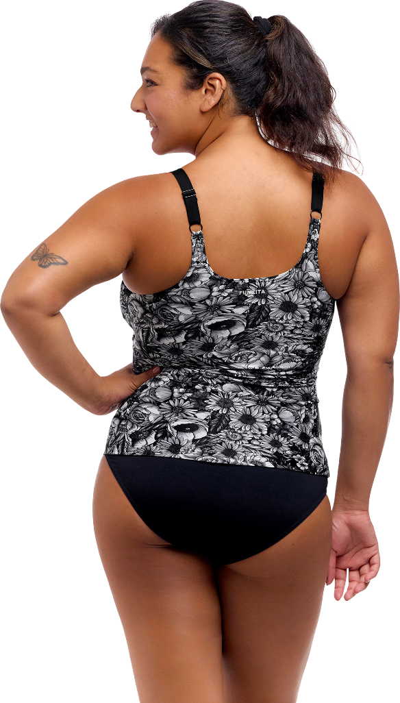 Купальник FUNKITA с поддержкой Nights Rose (Scoop Neck Tankini Top & Brief)