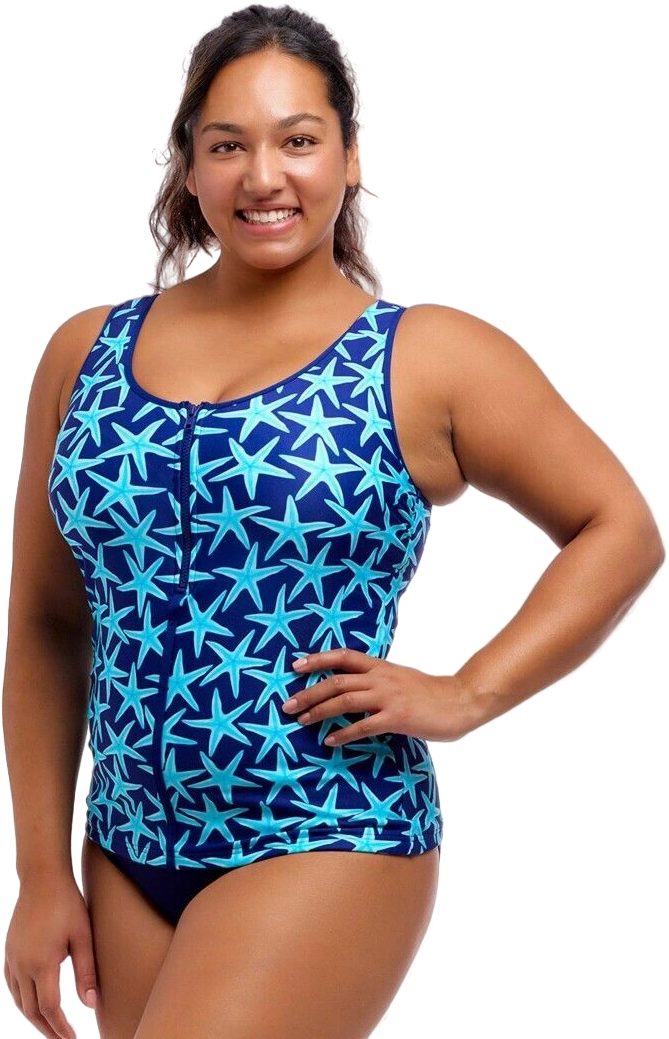 Купальник FUNKITA с поддержкой See Stars (Zip Front Tankini Top & Brief)