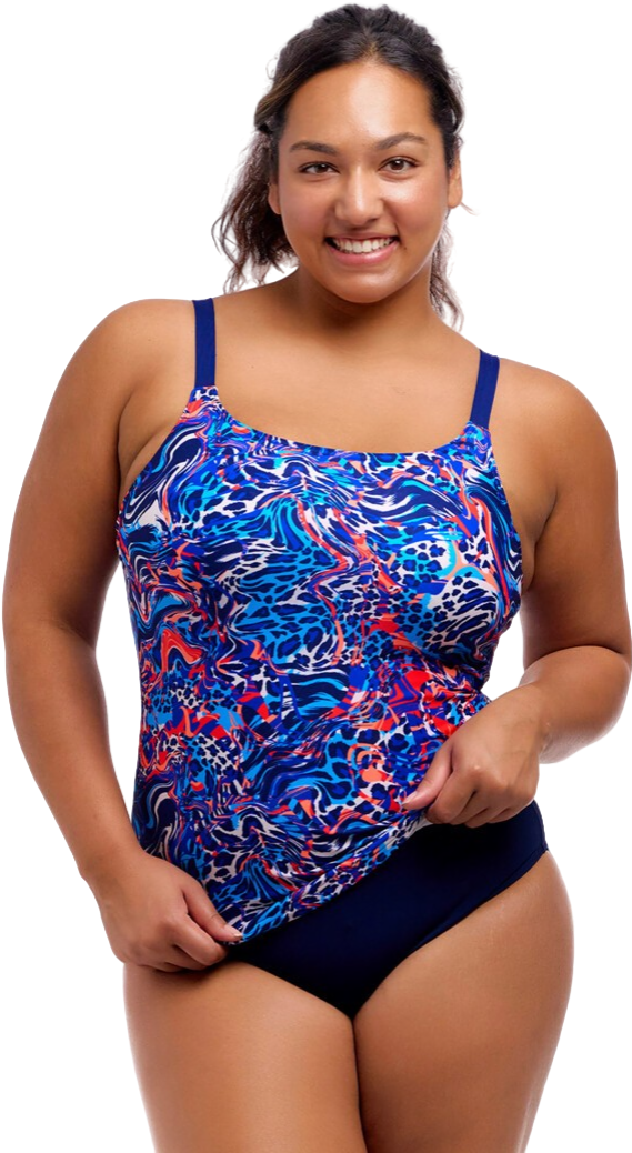 Купальник FUNKITA с поддержкой Mad Cat (Scoop Neck Tankini Top & Brief)