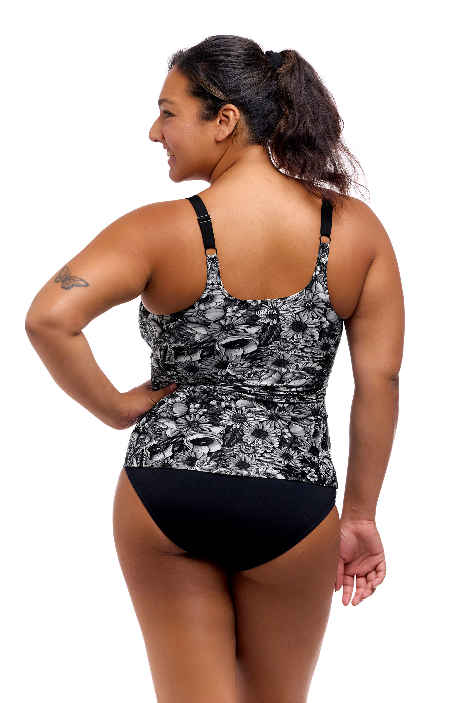 Купальник FUNKITA с поддержкой Nights Rose (Scoop Neck Tankini Top & Brief)